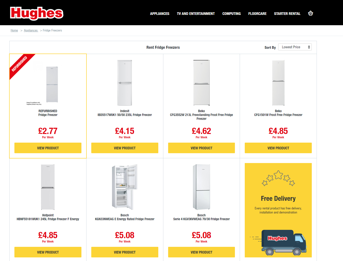 Fridge Freezers Top 4 Pay Weekly, Pay Monthly & Bad Credit Options