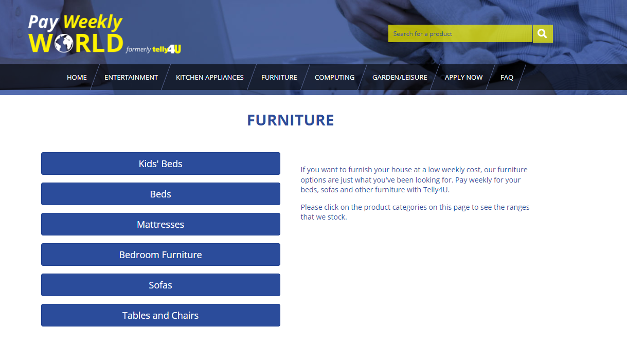 Furniture Pay Weekly, Pay Monthly & Bad Credit Options Catalogues